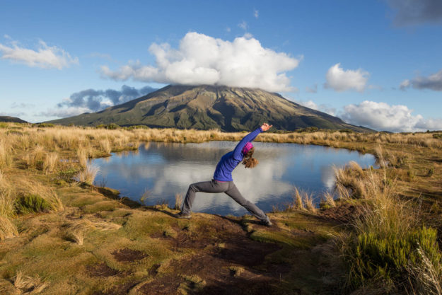yoga under Taranaki