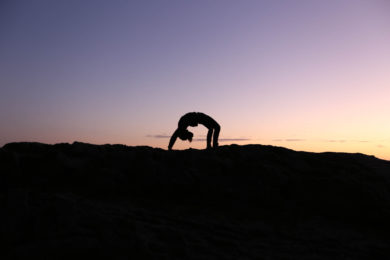 Yoga at sunset