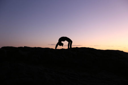 Yoga at sunset