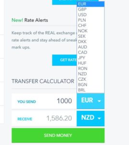 podporované meny Transferwise